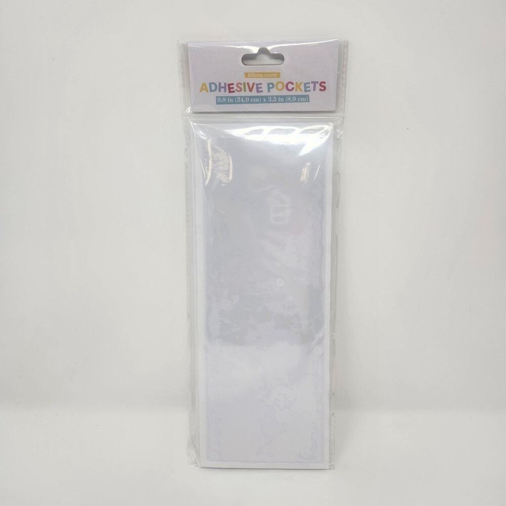 Large Rectangle Adhesive Pockets 15 Count